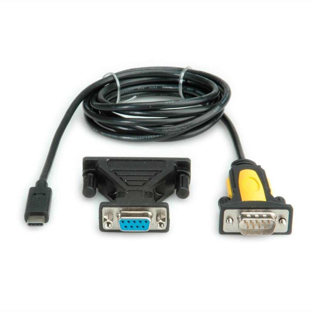 VALUE Converter Cable USB Type C to Serial, black