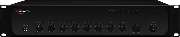 PA-312 -AMPLI MIXEUR PA 120WRMS 4 entrees symetriques Mic / Ligne / Mic 1 avec commutation prioritaire et talkover auto