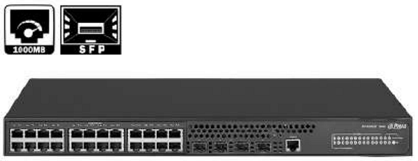 SWITCH DAHUA L2 24PORTS 10/100/1000MBPS + 4PORT SFP
