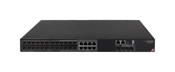 HIKVISION DS-3E3728F-H 28 Port Fiber Core Switch 24×SFP ports (including 8×combo interfaces), 4×10G/1G BASE-X SFP+ ports