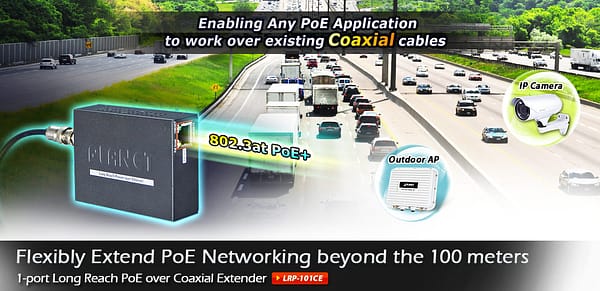 LRP-101CE1-Port Module PoE over Coaxial Extender pour LRP-822CS / 1622CS