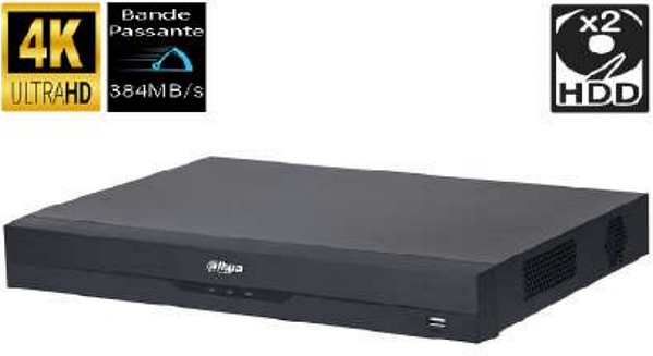ENREGISTREUR VIDEO RESEAU 16CH 2HDD 384Mbps DAHUA TECHNOLOGY