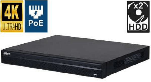 ENREGISTREUR VIDEO RESEAU 16CH POE 2HDD H265 DAHUA TECHNOLOGY