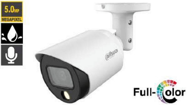 CAMERA BULLET 5 MEGAPIXEL FULL-COLOR LED AUDIO 2.8mm DAHUA TECHNOLOGY