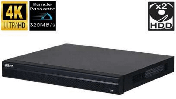 ENREGISTREUR VIDEO RESEAU 16CH 2HDD 320Mbps DAHUA TECHNOLOGY