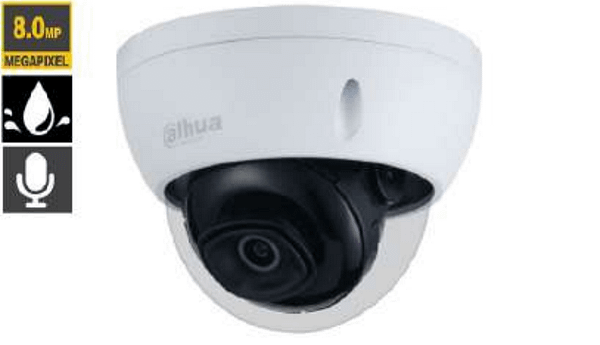 CAMERA DOME IP 8 MEGAPIXEL ANTI VANDALE 2.8mm AUDIO DAHUA TECHNOLOGY