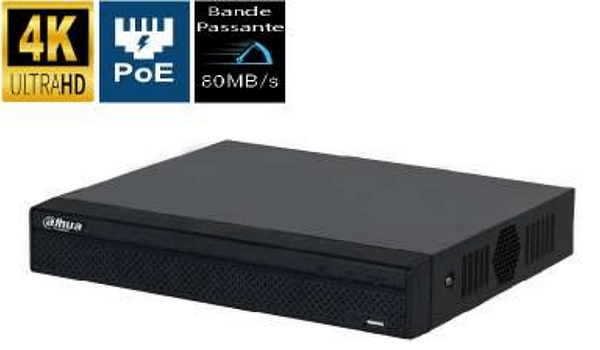 ENREGISTREUR VIDEO RESEAU 8CH POE 80Mbps DAHUA TECHNOLOGY
