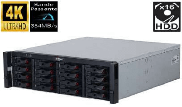 ENREGISTREUR VIDEO RESEAU 64CH 16HDD H265 DAHUA TECHNOLOGY