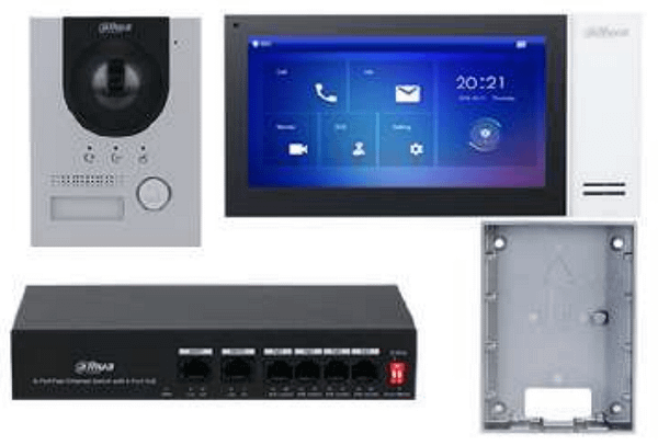KIT VIDEOPHONE IP AVEC SWITCH DAHUA TECHNOLOGY
