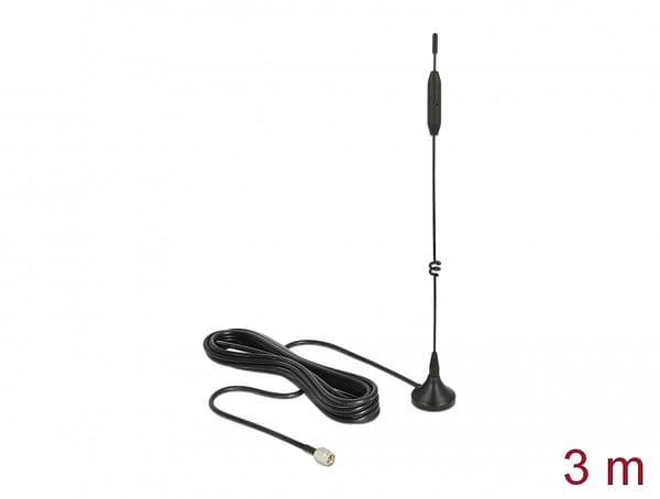 12420 DELOCK ANTENNE SMA INT/EXT LTE, GSM ET UMTS OMNI 5DBI MAGNETIC BASE
