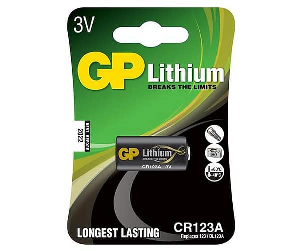 GP CR123A - Lithium Pile 3V, 1500mAh