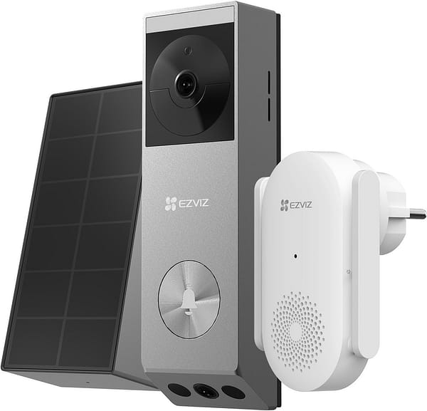 Ezviz EP3X Pro 2K Sonnette vidéo WIFI - Connectée alimentée par batterie / Panneau Solaire  / EZVIZ Apps