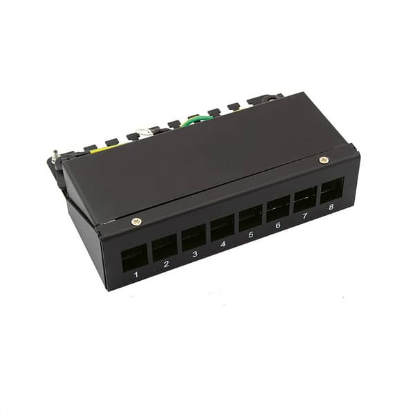 Keystone Module frame, 8 Ports, blank, black