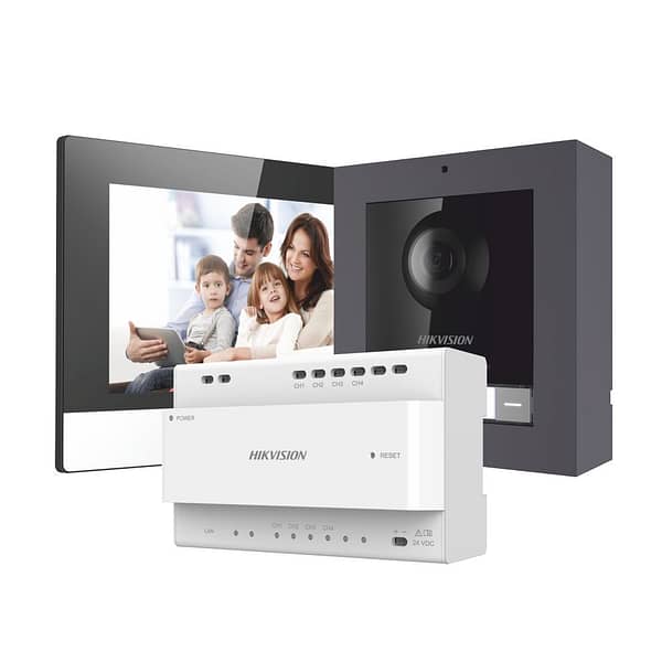 Hikvision DS-KIS702 Kit interphone vidéo IP 2 fils 1x bouton d'appel