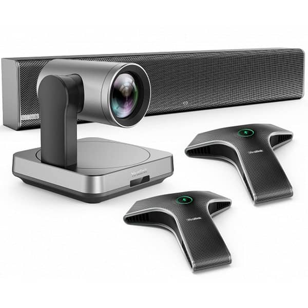 Yealink UVC84-BYOD-210 Kit de conférence pour salles de réunion - Caméra UVC84 - Hub USB BYOD - 2 Microphones matriciel VCM34 - Télécommande VCR20 - Barre de son Yealink MSpeaker II