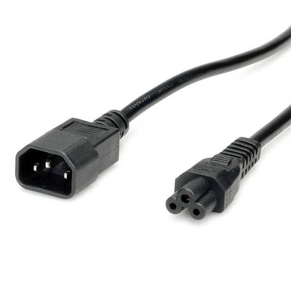 VALUE Power Cable IEC320/C14 Male - C5 Female, black