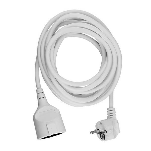 VT-3006-5 Cable Rallonge 5m 3G1.5 Blanc