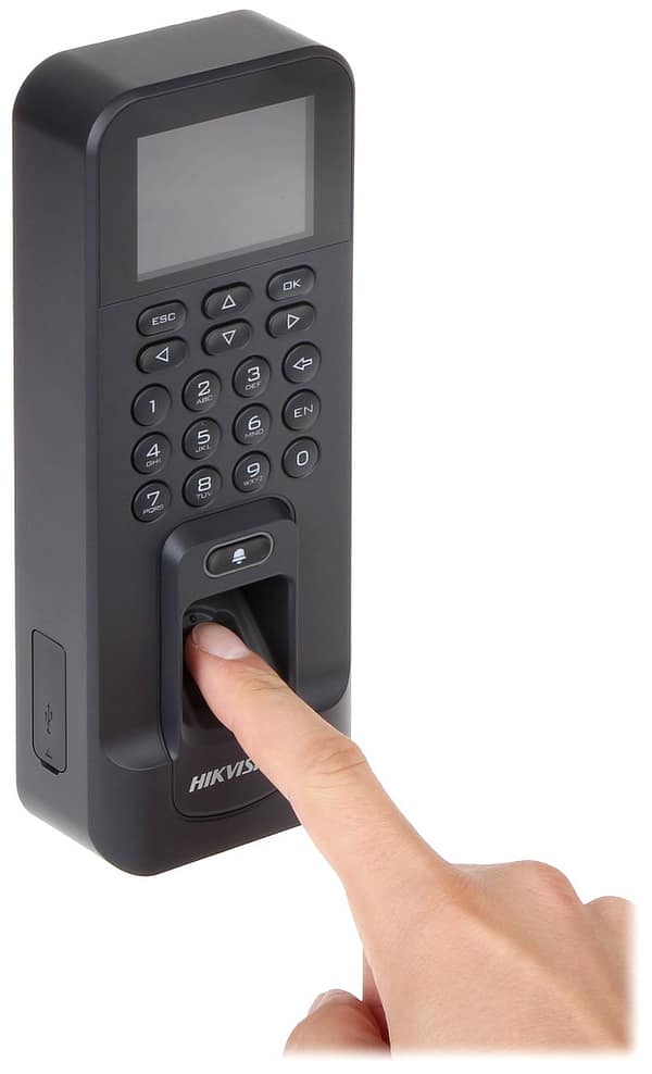 Hikvision DS-K1T804BMF Lecteur biométrique + Carte MF Pointeuse autonome de présence / IVMS Software